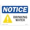 Signmission OSHA Notice, 5" Height, NOTICE Drinking Water Sign, 7" X 5", Landscape OS-NS-D-57-L-15507 - alternate 1